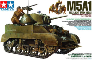 TAMIYA (1/35) US Light Tank M5A1 - Pursuit Operation w/4 Figures