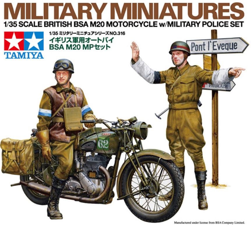 TAMIYA (1/35) British BSA M20 Motorcycle with Military Police Set