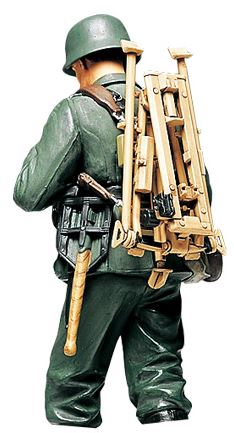 TAMIYA (1/16) Munitionsgurtzuführung für deutsches Maschinengewehr aus dem Zweiten Weltkrieg (mit Tragegestell)