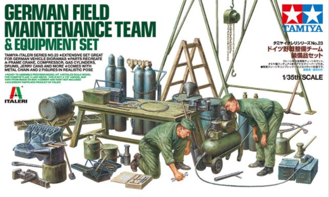 TAMIYA (1/35) German Field Maintenance Team & Equipement Set