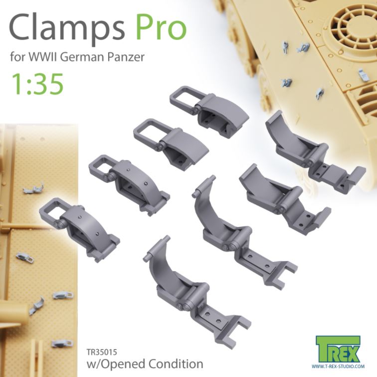 T-REX (1/35) Clamps Pro for WWII German Panzer