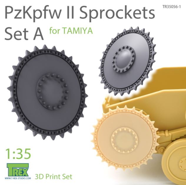 T-REX (1/35) PzKpfw II Sprockets Set A for TAMIYA