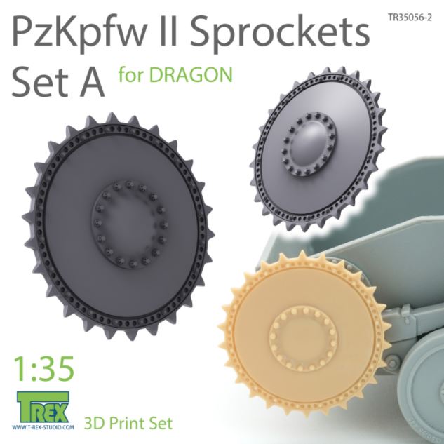 T-REX (1/35) PzKpfw II Sprockets Set A for DRAGON