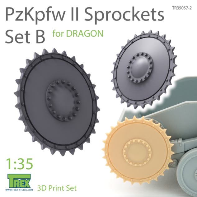 T-REX (1/35) PzKpfw II Sprockets Set B for DRAGON