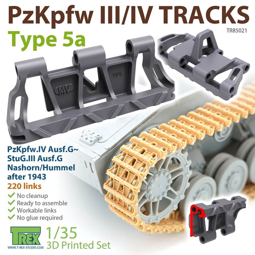 T-REX (1/35) PzKpfw.III/IV Tracks Type 5a