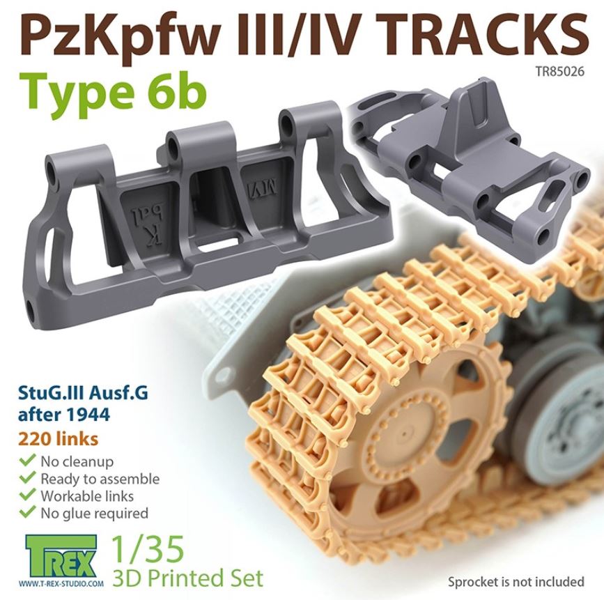 T-REX (1/35) PzKpfw.III/IV Tracks Type 6b