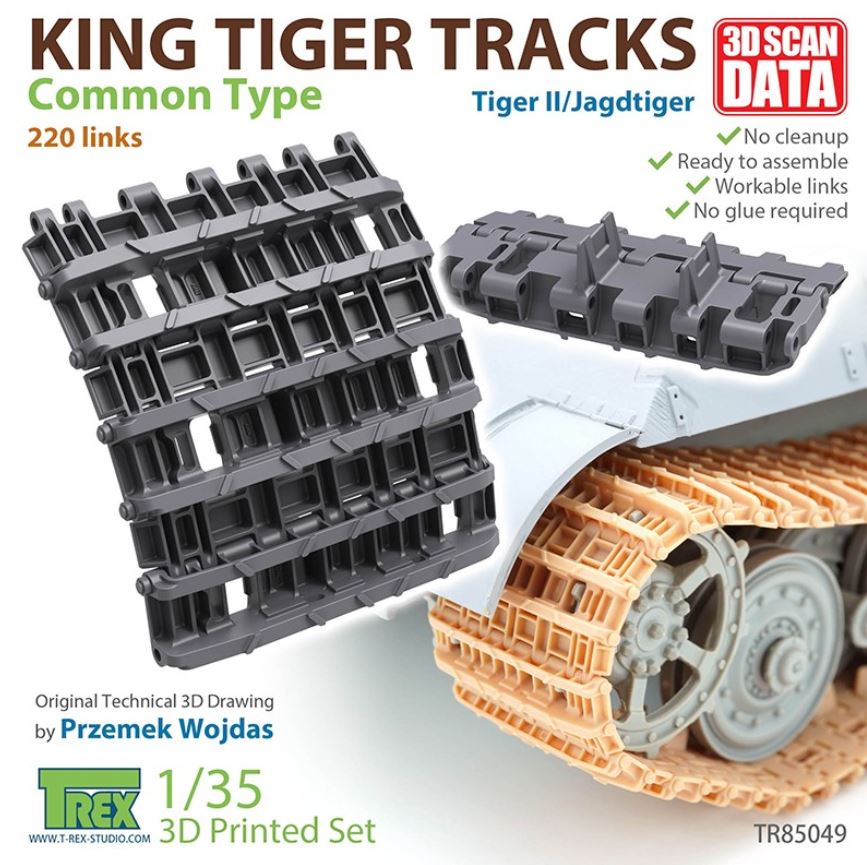 T-REX (1/35) King Tiger Tracks Common Type Tiger II/Jagdtiger