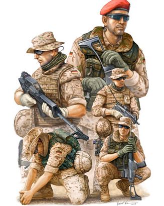 TRUMPETER (1/35) Modern German ISAF Soldiers in Afghanistan