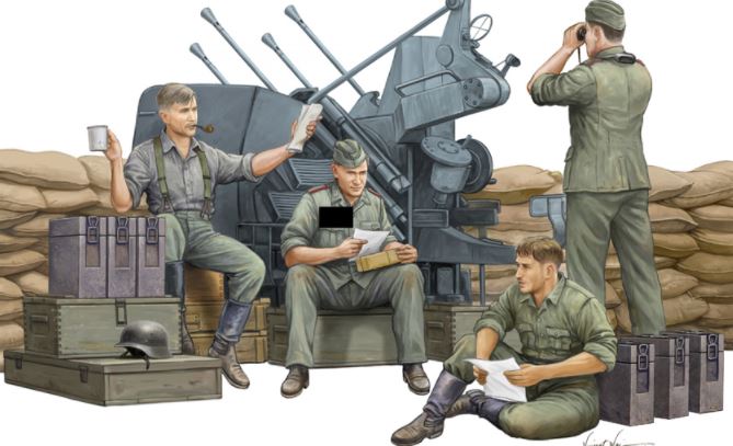 TRUMPETER (1/35) German Anti-Aircraft Gun Crew