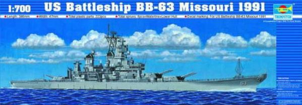TRUMPETER (1/700) US Battleship BB-63 Missouri 1991 Modern