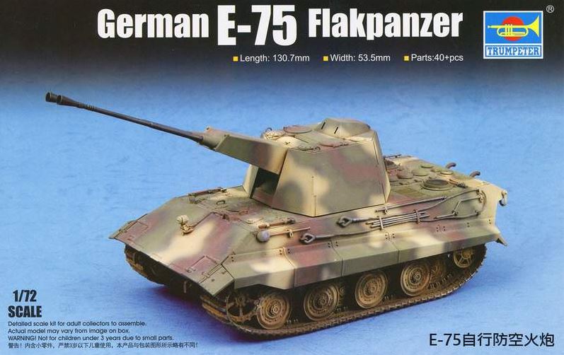 TRUMPETER (1/72) German E-75 Flakpanzer