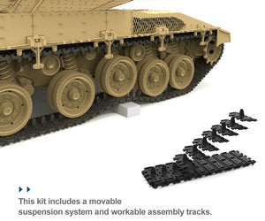 MENG (1/35) Merkava Mk.4/4LIC con sistema di rulli sminatori Nochri-Kal Carro armato principale israeliano