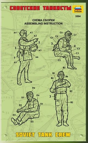 ZVEZDA (1/35) Équipage de char soviétique Seconde Guerre mondiale