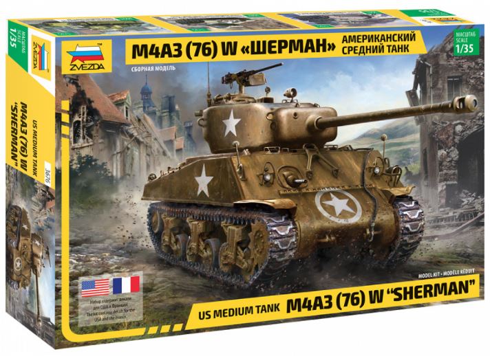 ZVEZDA (1/35) US Medium Tank M4A3 (76) W "SHERMAN"
