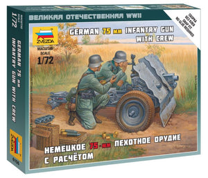 ZVEZDA (1/72) German 75-mm Infantry Gun with Crew