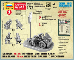 ZVEZDA (1/72) German 75-mm Infantry Gun with Crew