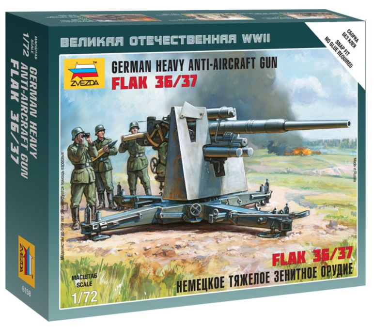 ZVEZDA (1/72) German Heavy Anti-Aicraft Gun FLAK 36/37